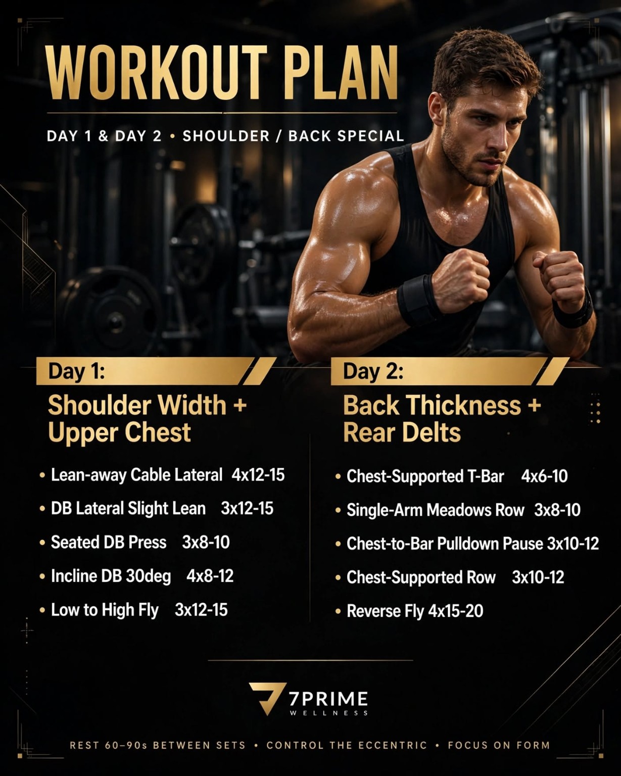 Day 1 and Day 2 workout plan